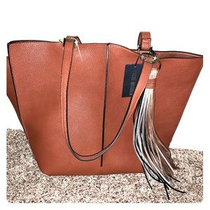 Steve Madden Cognac Tassel Tote